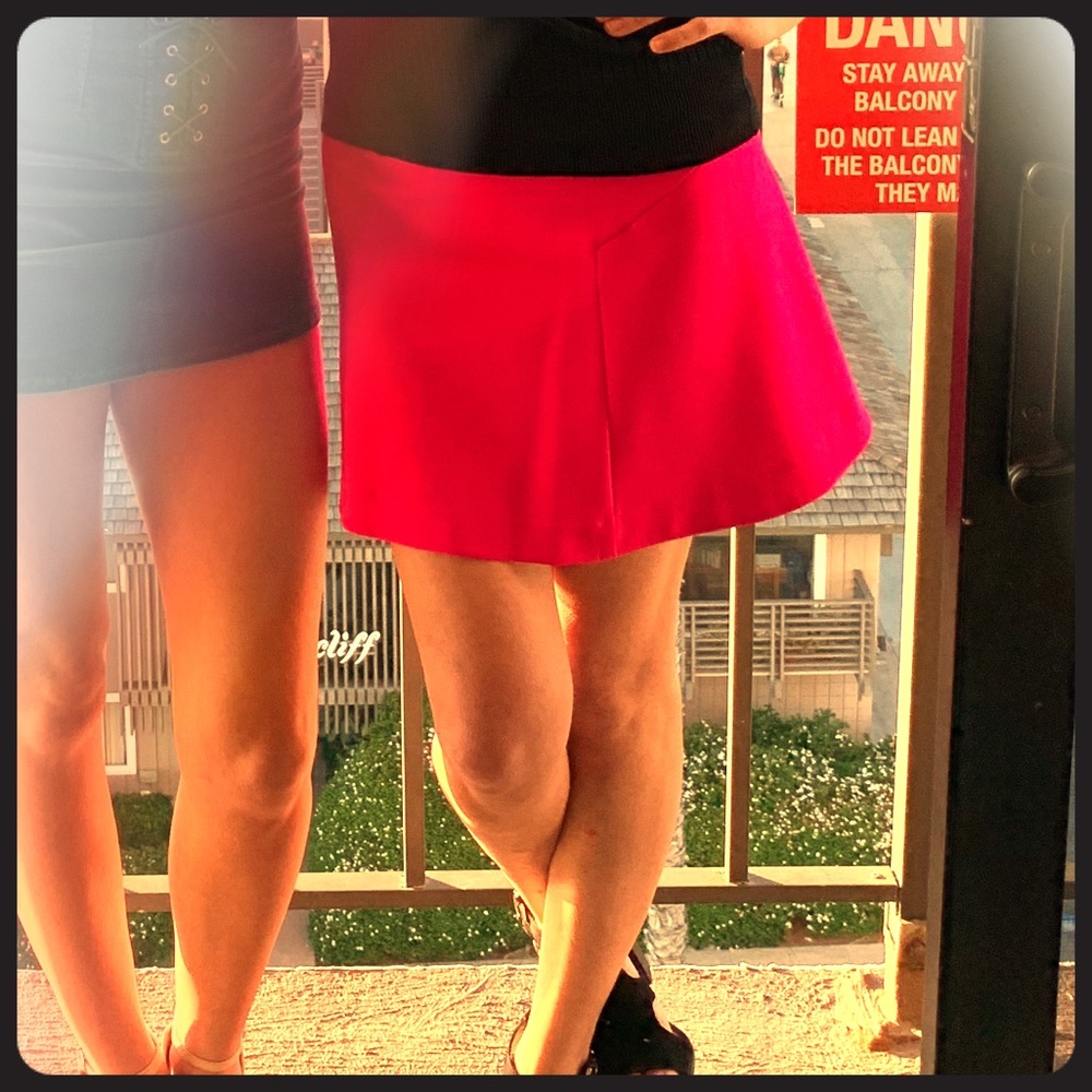 Express Bright Pink Mini Skirt